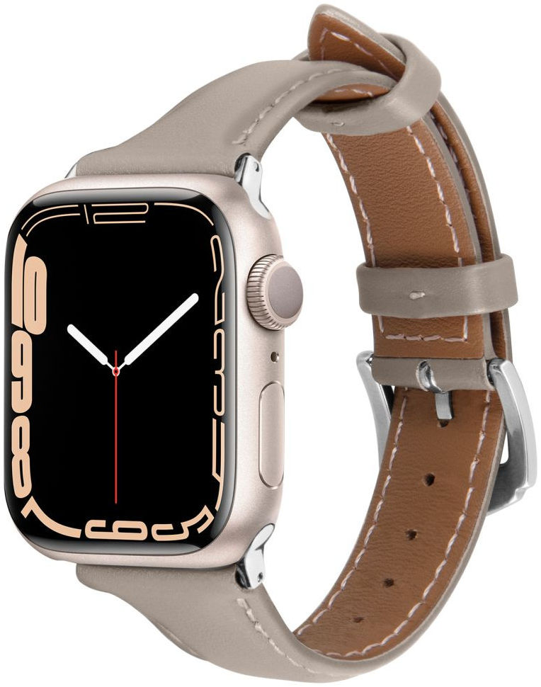 Spigen Cyrill Kajuk Apple Watch 4-9/SE 40/41MM Bandje Echt Leer Beige afbeelding 1