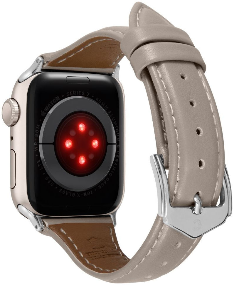 Spigen Cyrill Kajuk Apple Watch 4-9/SE 40/41MM Bandje Echt Leer Beige afbeelding 7