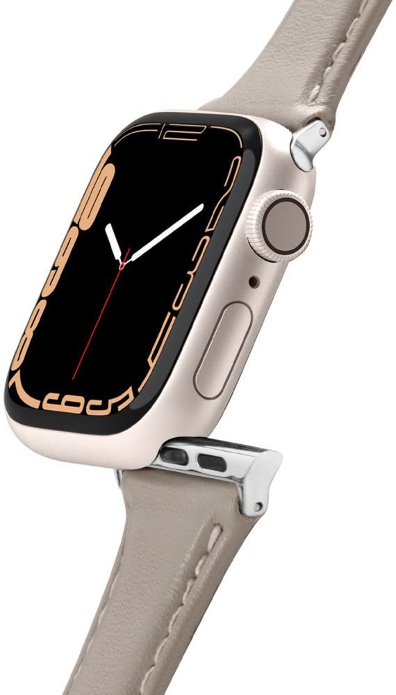 Spigen Cyrill Kajuk Apple Watch 4-9/SE 40/41MM Bandje Echt Leer Beige afbeelding 8