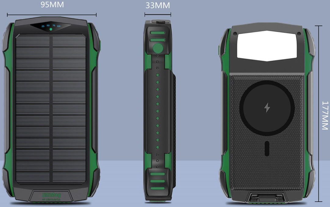 4smarts UltiMag TitanPack Solar MagSafe Powerbank 20.000 mAh Groen afbeelding 11