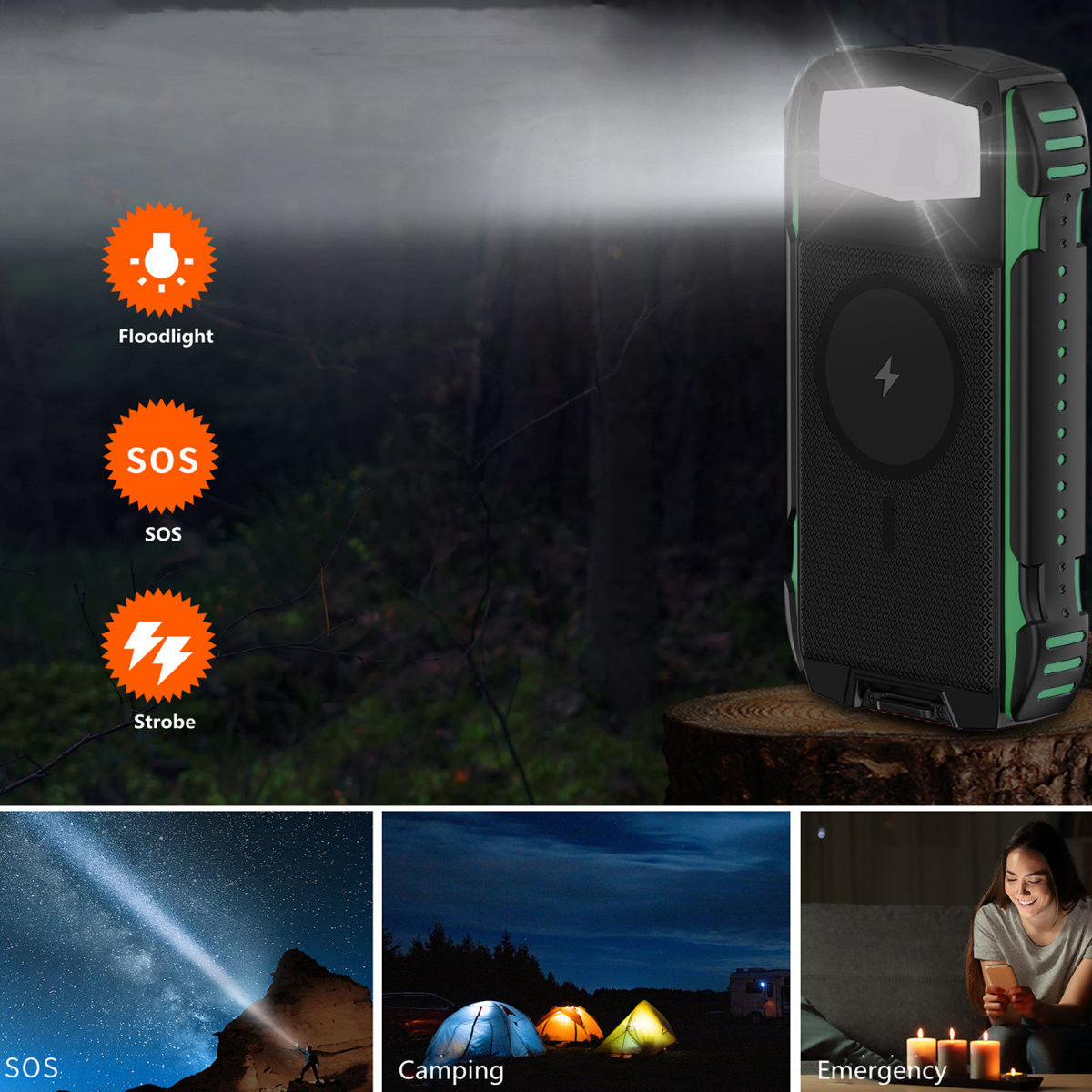 4smarts UltiMag TitanPack Solar MagSafe Powerbank 20.000 mAh Groen afbeelding 6