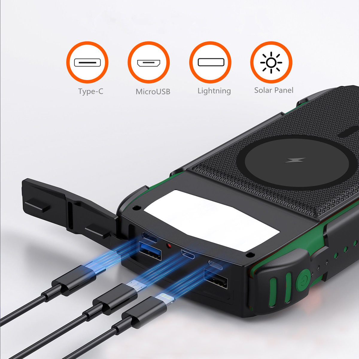 4smarts UltiMag TitanPack Solar MagSafe Powerbank 20.000 mAh Groen afbeelding 7