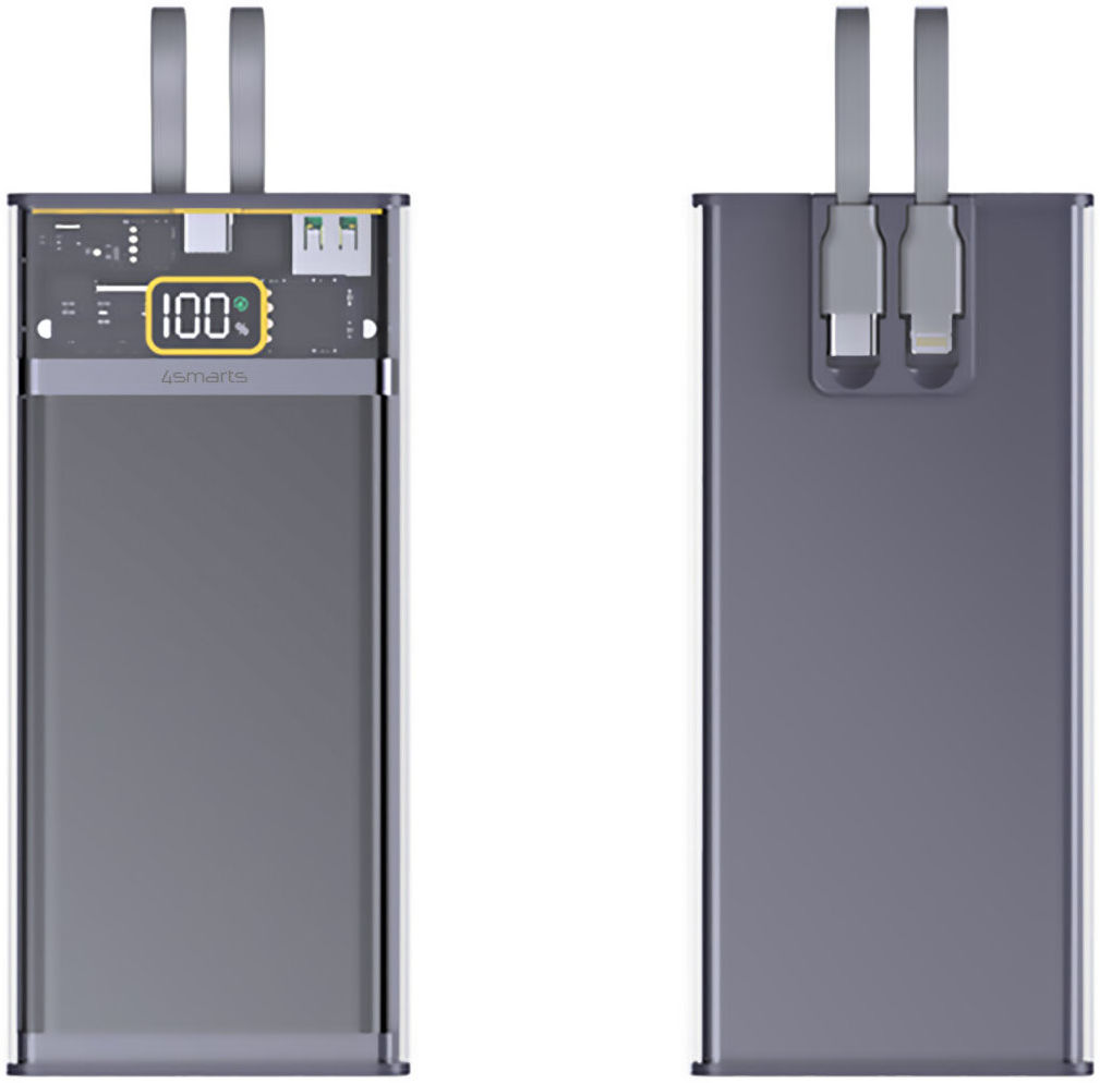 4smarts Powerbank 10.000 mAh Power Delivery Quick Charge 22.5W Grijs afbeelding 11