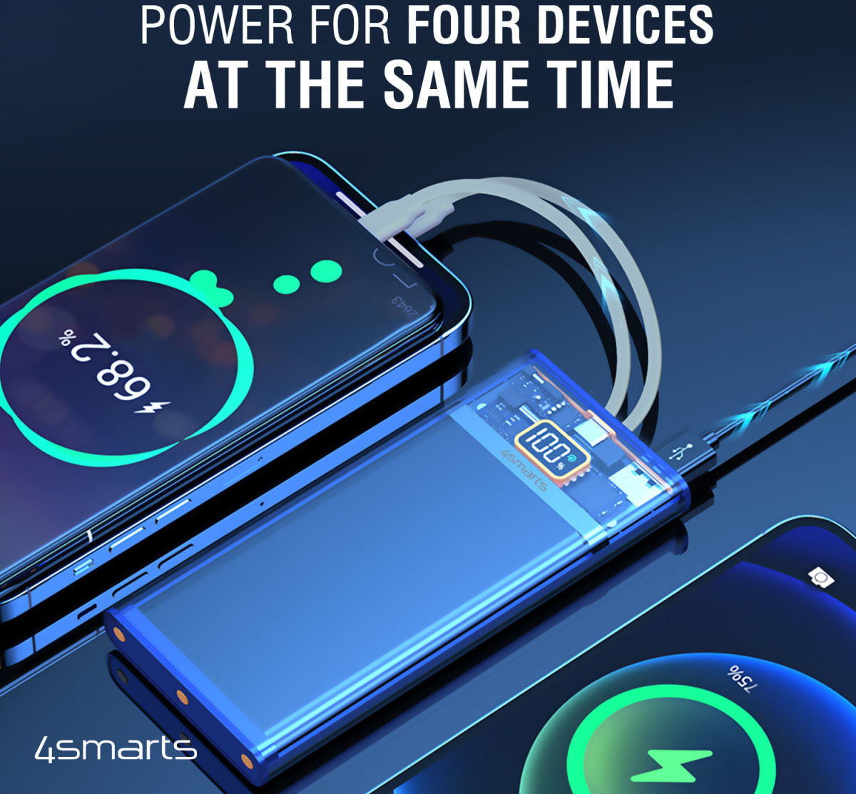 4smarts Powerbank 10.000 mAh Power Delivery Quick Charge 22.5W Grijs afbeelding 8