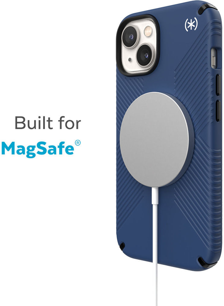 Speck Presidio2 Grip Apple iPhone 14 Hoesje MagSafe Back Cover Blauw afbeelding 4