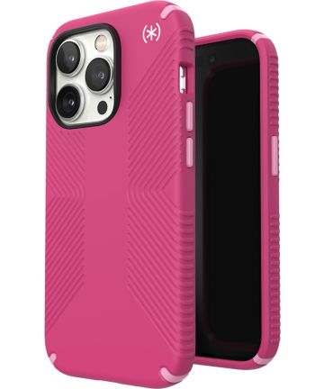 Speck Presidio2 Grip iPhone 14 Pro Hoesje MagSafe Back Cover Roze Hoesjes