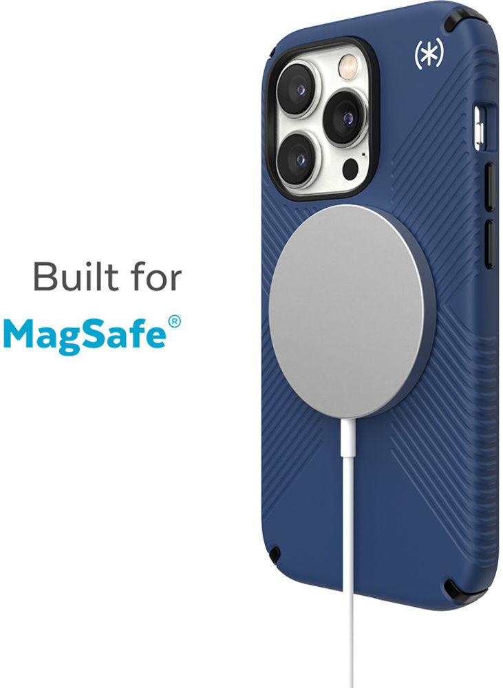 Speck Presidio2 Grip iPhone 14 Pro Max Hoesje MagSafe Back Cover Blauw afbeelding 4