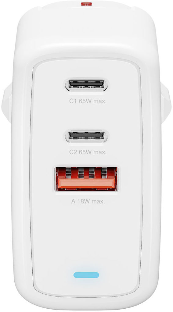 4smarts GaN Flex 65W 1x USB 2x USB-C Snellader PD Adapter Wit afbeelding 5