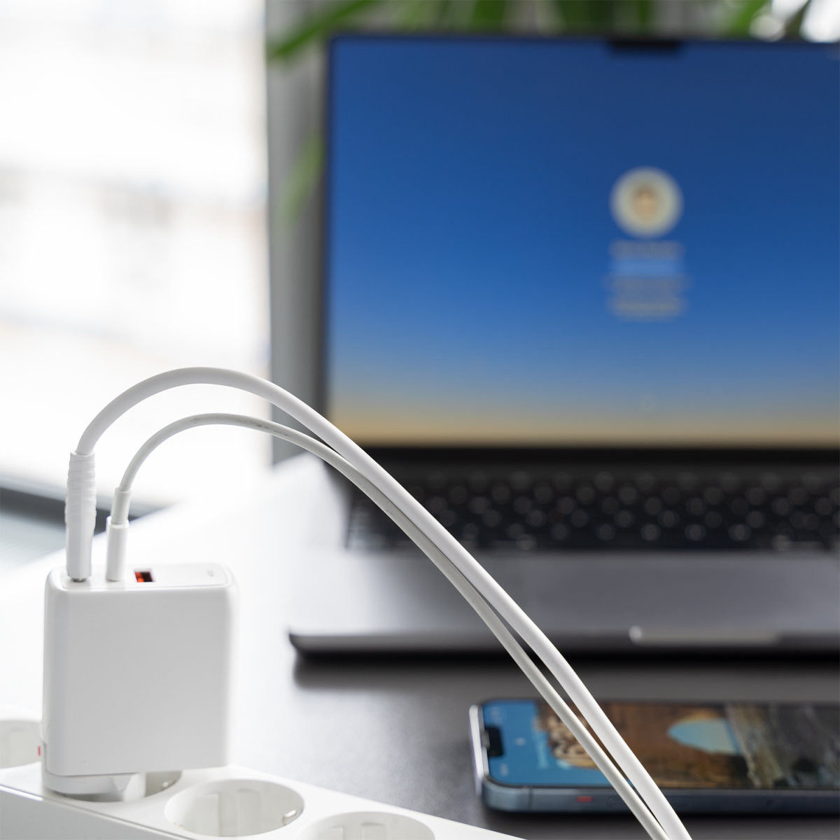 4smarts GaN Flex 65W 1x USB 2x USB-C Snellader PD Adapter Wit afbeelding 8