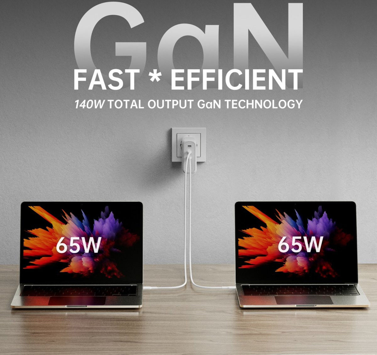 4smarts GaN Flex Pro 140W 3x USB-C Snellader PD Adapter Wit afbeelding 3