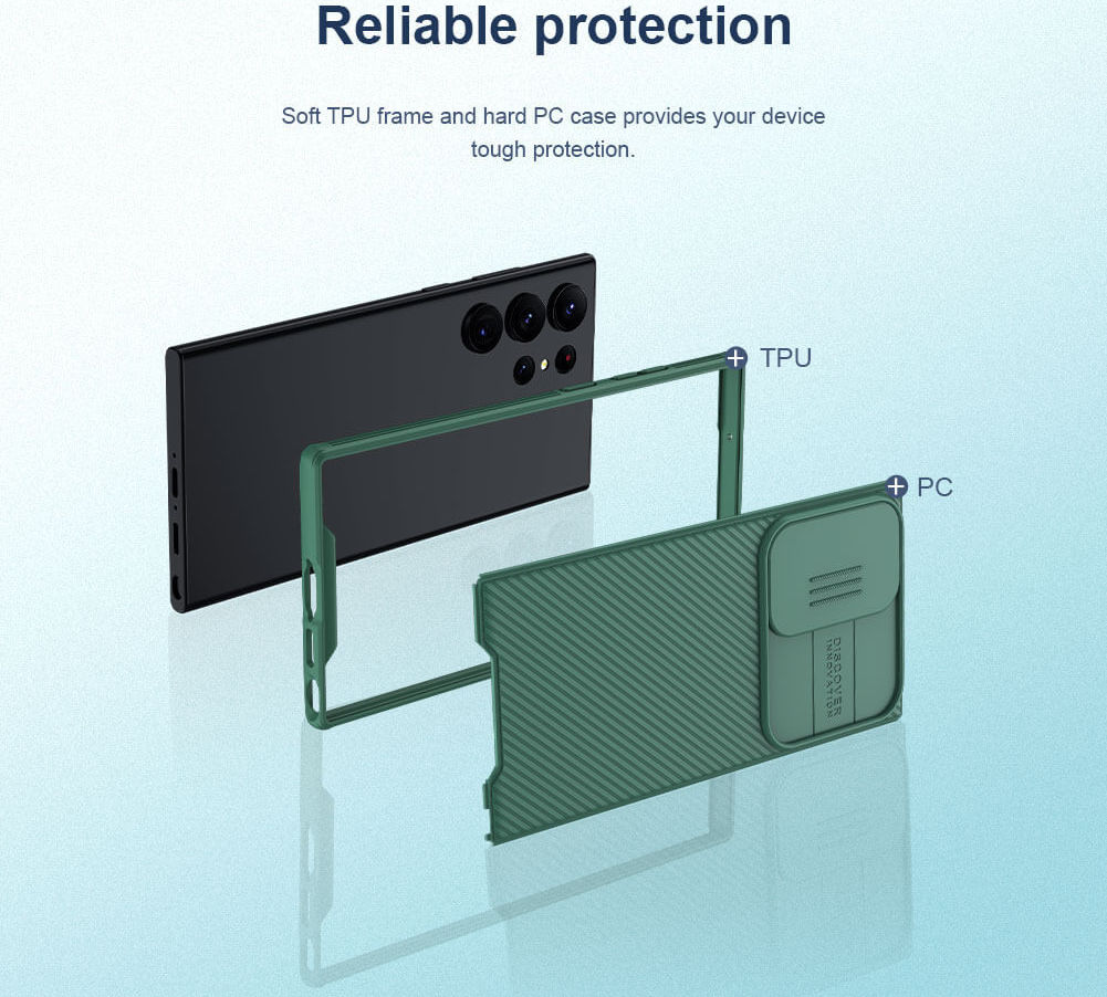 Nillkin CamShield Samsung Galaxy S23 Ultra Hoesje Camera Slider Groen afbeelding 9