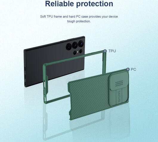 Nillkin CamShield Samsung Galaxy S23 Ultra Hoesje Camera Slider Groen afbeelding 9