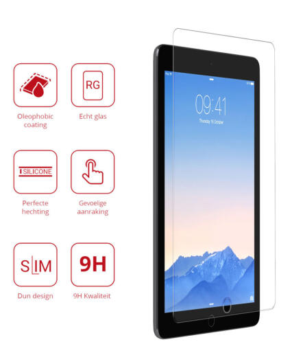 Rosso iPad 9.7 (2017/2018) / Air 2 9H Tempered Glass Screen Protector afbeelding 2
