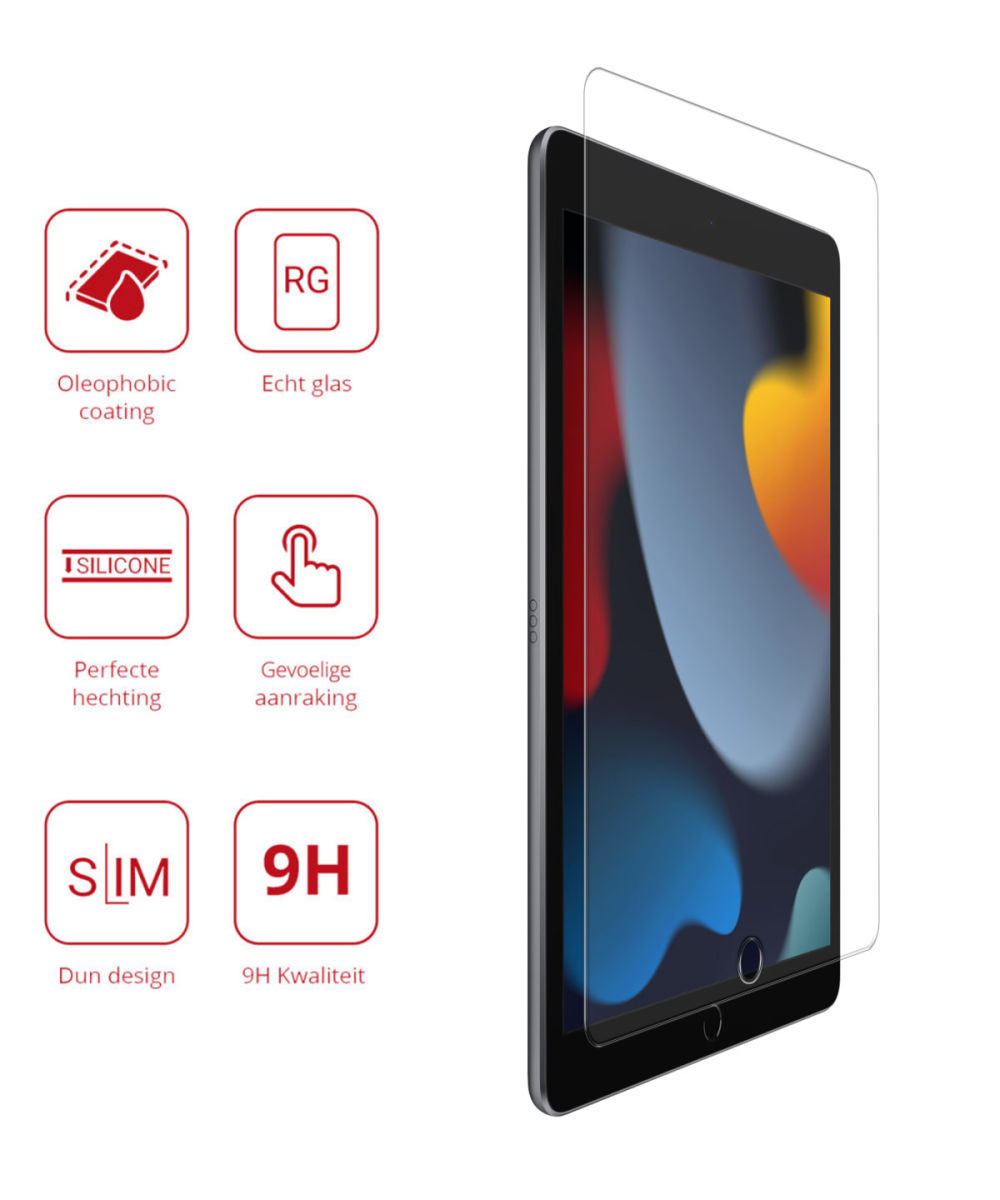 Rosso iPad 10.2 (2019/2020/2021) 9H Tempered Glass Screen Protector afbeelding 2