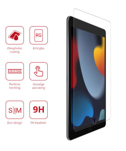 Rosso iPad 10.2 (2019/2020/2021) 9H Tempered Glass Screen Protector afbeelding 2