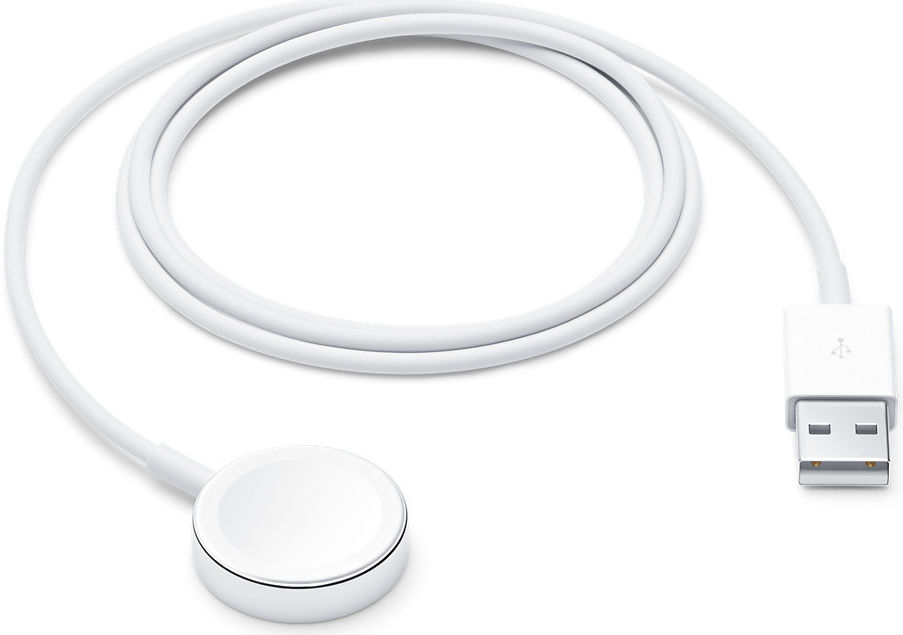 Originele Apple Magnetische USB-A Kabel voor Apple Watch 1 Meter Wit afbeelding 1