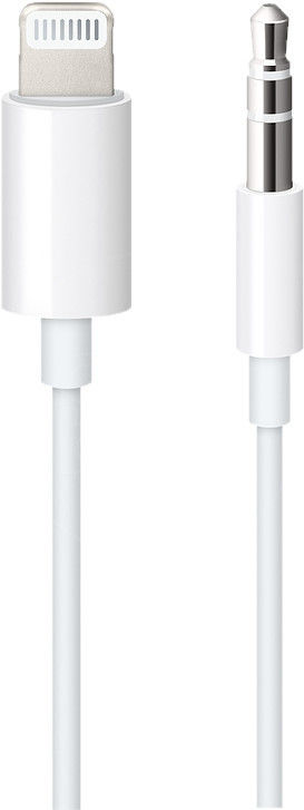 Originele Apple Lightning naar 3.5mm Jack Audiokabel 1.2 Meter Wit afbeelding 1