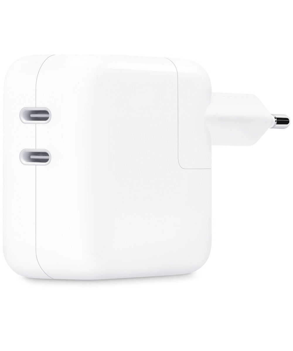 in de tussentijd Boekhouding nauwelijks Originele Apple 35W Dual Power Adapter met USB-C Twee Poorten Wit |  GSMpunt.nl