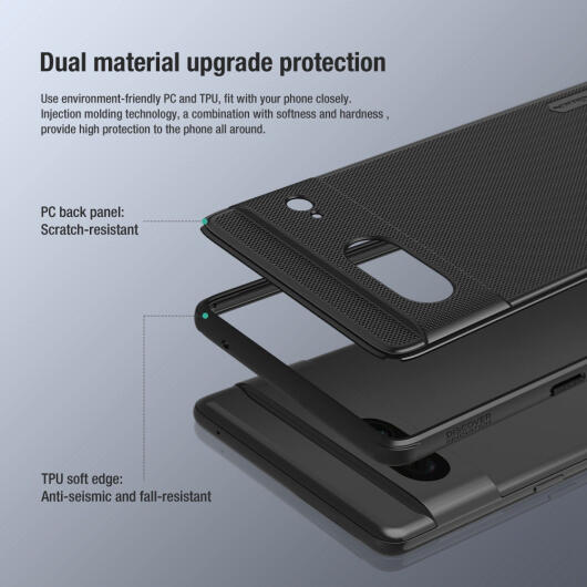 Nillkin Super Frosted Shield Google Pixel 7 Hoesje Back Cover Zwart afbeelding 5
