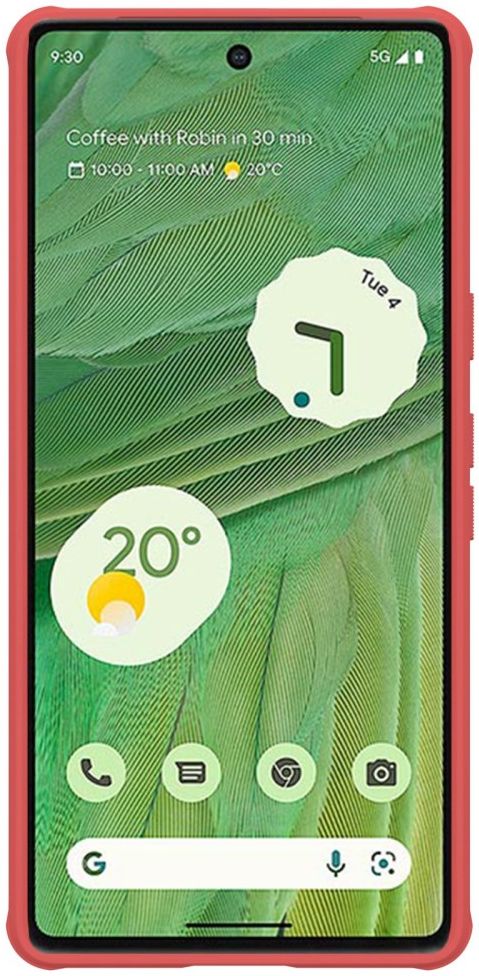Nillkin Super Frosted Shield Google Pixel 7 Hoesje Back Cover Rood afbeelding 3