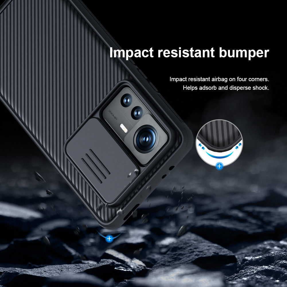 Nillkin CamShield Xiaomi 12T / 12T Pro Hoesje met Camera Slider Zwart afbeelding 5