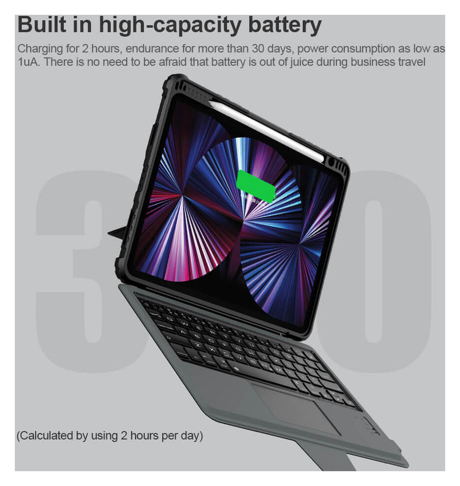 Nillkin Apple iPad 11 (2025) / 10.9 (2022) Bumper Hoes met Bluetooth Toetsenbord afbeelding 16