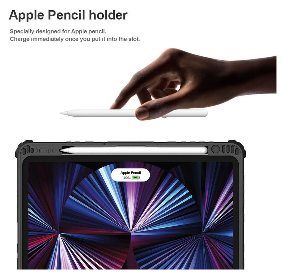 Nillkin Apple iPad 11 (2025) / 10.9 (2022) Bumper Hoes met Bluetooth Toetsenbord afbeelding 17