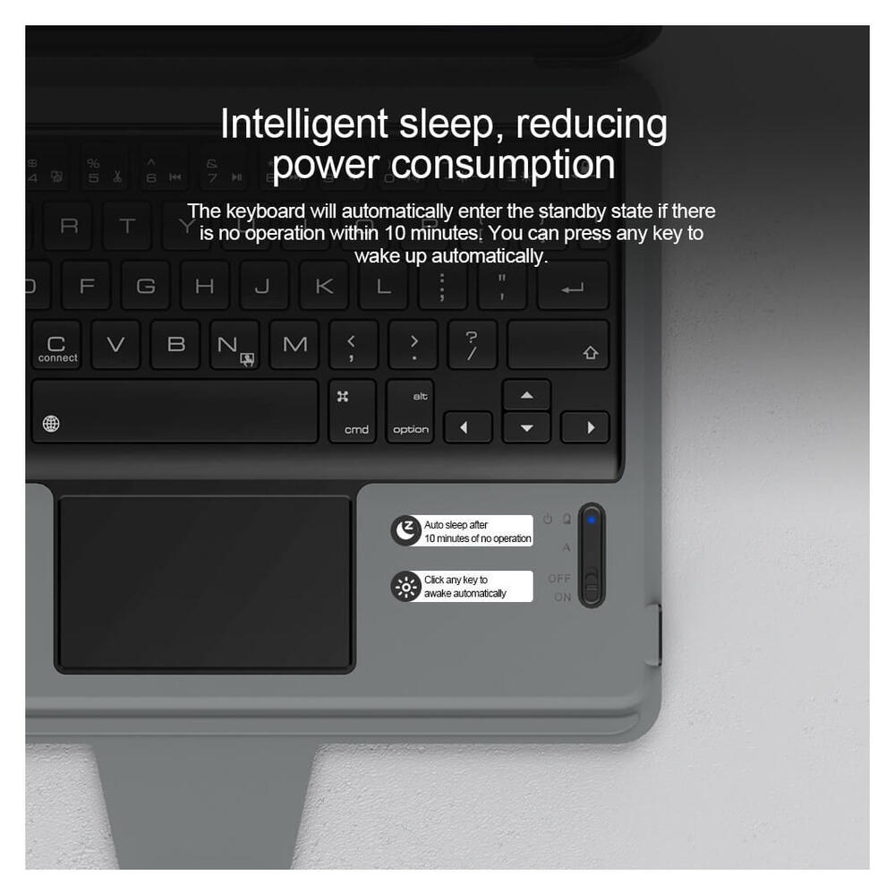 Nillkin Apple iPad 11 (2025) / 10.9 (2022) Bumper Hoes met Bluetooth Toetsenbord afbeelding 18