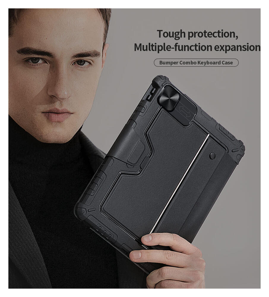 Nillkin Apple iPad 11 (2025) / 10.9 (2022) Bumper Hoes met Bluetooth Toetsenbord afbeelding 6