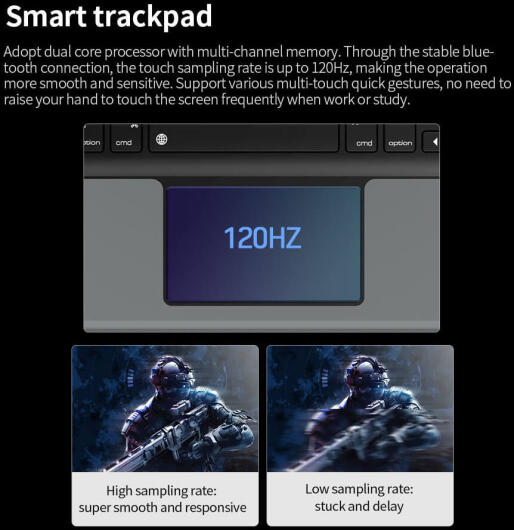 Nillkin Apple iPad 11 (2025) / 10.9 (2022) Bumper Hoes met Bluetooth Toetsenbord afbeelding 15