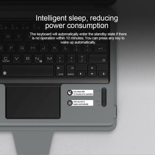 Nillkin Apple iPad 11 (2025) / 10.9 (2022) Bumper Hoes met Bluetooth Toetsenbord afbeelding 18
