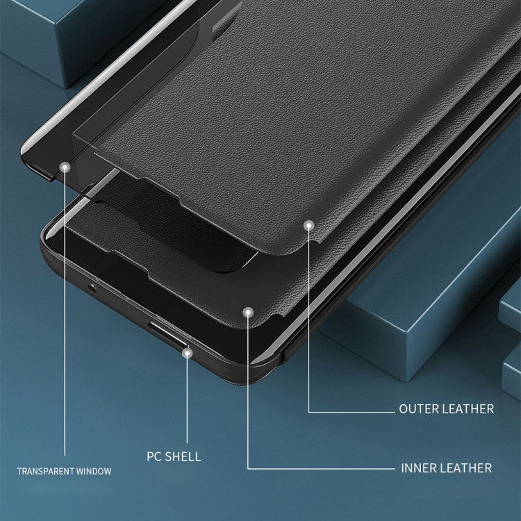 Xiaomi Redmi A1 / A2 Hoesje Book Case met Side Display Blauw afbeelding 5
