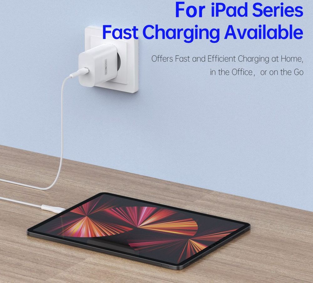 Duzonna T3 20W USB-C Snellader Power Delivery Adapter Fast Charge Wit afbeelding 6