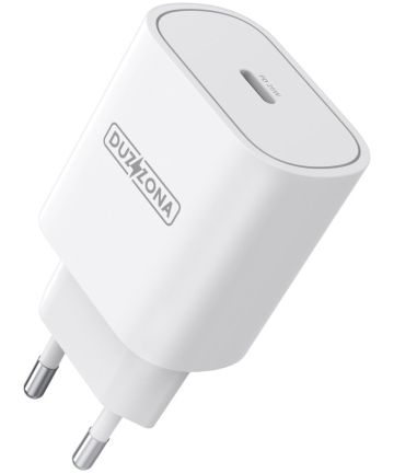 Duzonna T6 25W USB-C Snellader Power Delivery Adapter Fast Charge Wit Opladers