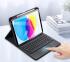 Dux Ducis Apple iPad 11 (2025) / 10.9 (2022) Hoes Bluetooth Toetsenbord Zwart afbeelding 1