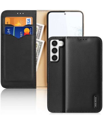 Dux Ducis Hivo Samsung Galaxy S23 Hoesje RFID Book Case Zwart Hoesjes