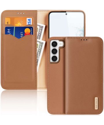 Dux Ducis Hivo Samsung Galaxy S23 Hoesje RFID Book Case Bruin Hoesjes