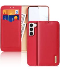 Dux Ducis Hivo Samsung Galaxy S23 Hoesje RFID Book Case Rood