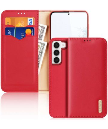 Dux Ducis Hivo Samsung Galaxy S23 Hoesje RFID Book Case Rood Hoesjes