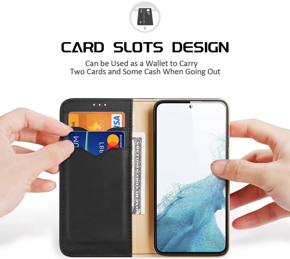 Dux Ducis Hivo Samsung Galaxy S23 Plus Hoesje RFID Book Case Zwart afbeelding 2