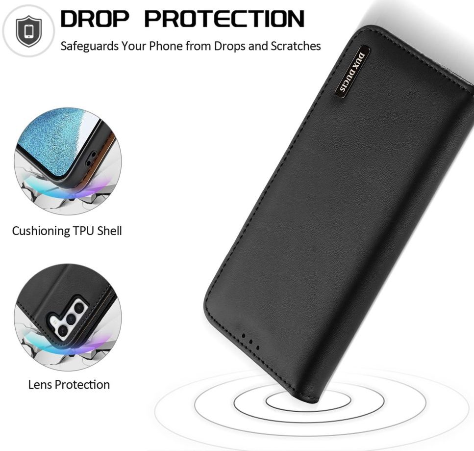 Dux Ducis Hivo Samsung Galaxy S23 Plus Hoesje RFID Book Case Zwart afbeelding 4
