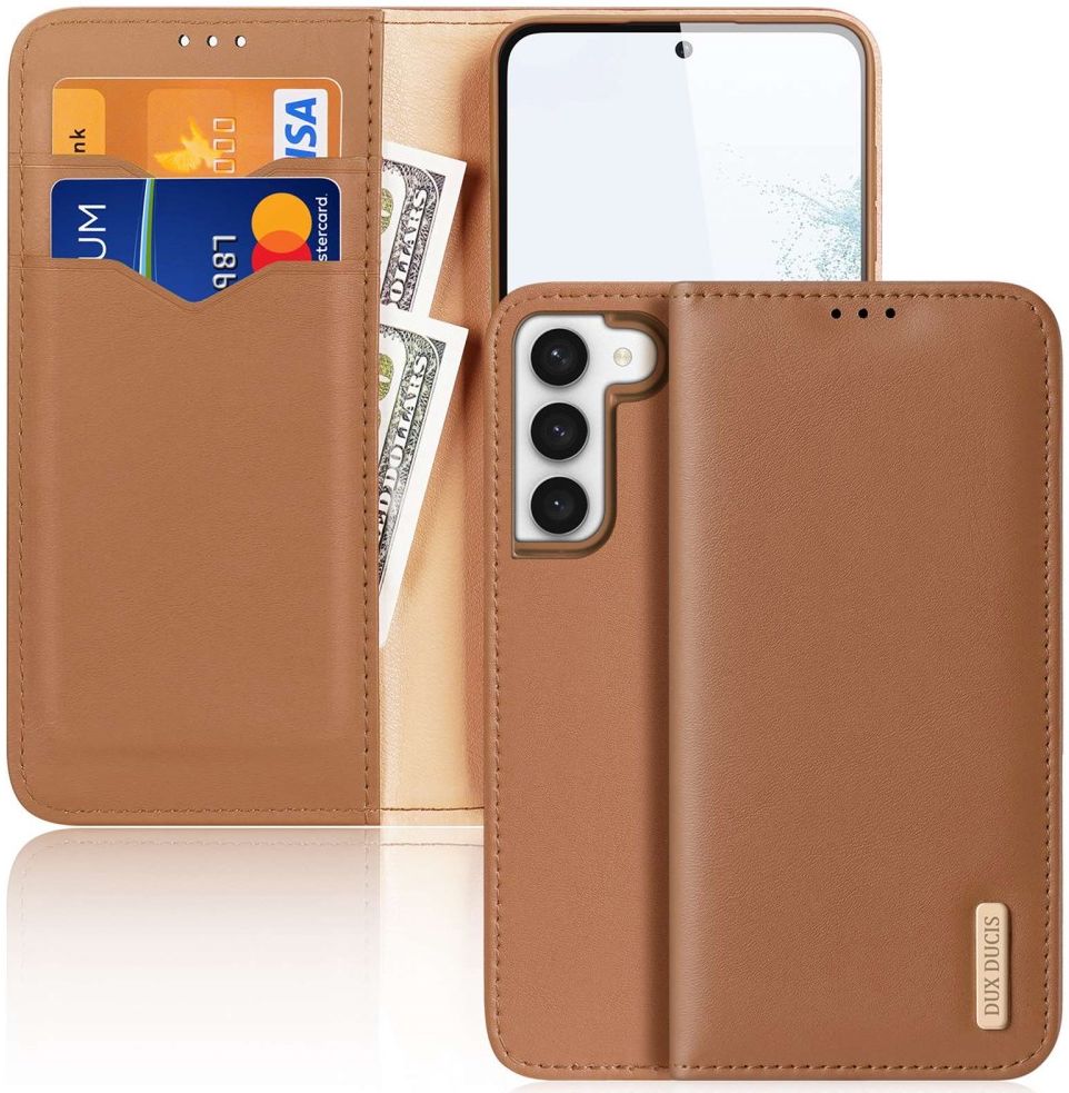 Dux Ducis Hivo Samsung Galaxy S23 Plus Hoesje RFID Book Case Bruin afbeelding 1