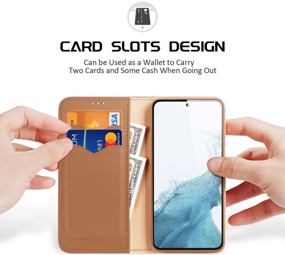 Dux Ducis Hivo Samsung Galaxy S23 Plus Hoesje RFID Book Case Bruin afbeelding 2
