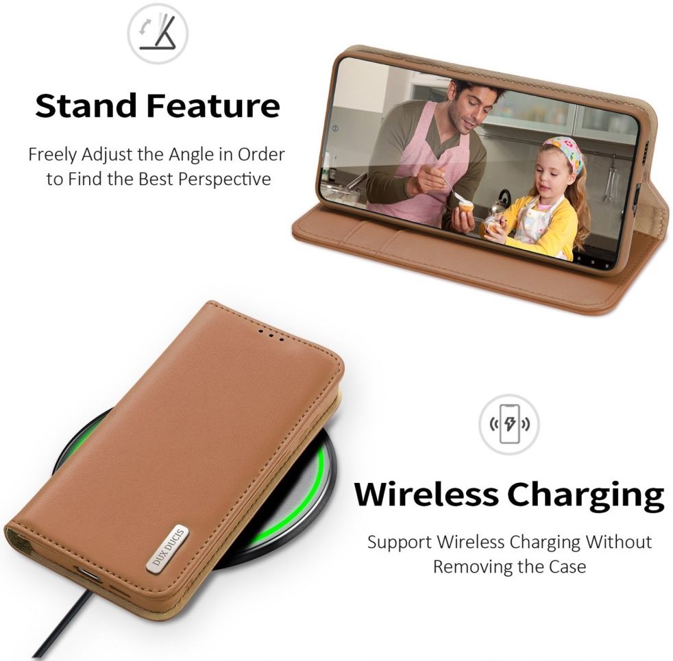Dux Ducis Hivo Samsung Galaxy S23 Plus Hoesje RFID Book Case Bruin afbeelding 6