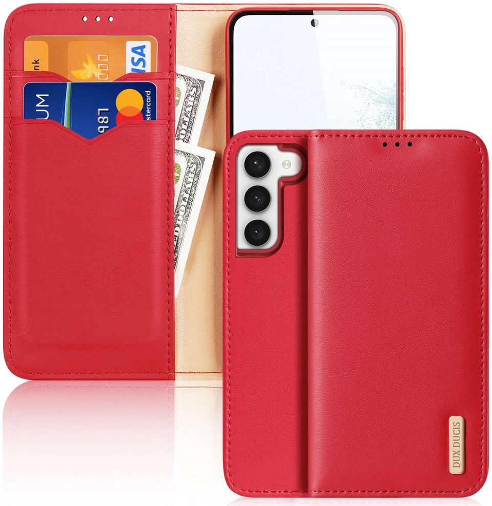 Dux Ducis Hivo Samsung Galaxy S23 Plus Hoesje RFID Book Case Rood afbeelding 1
