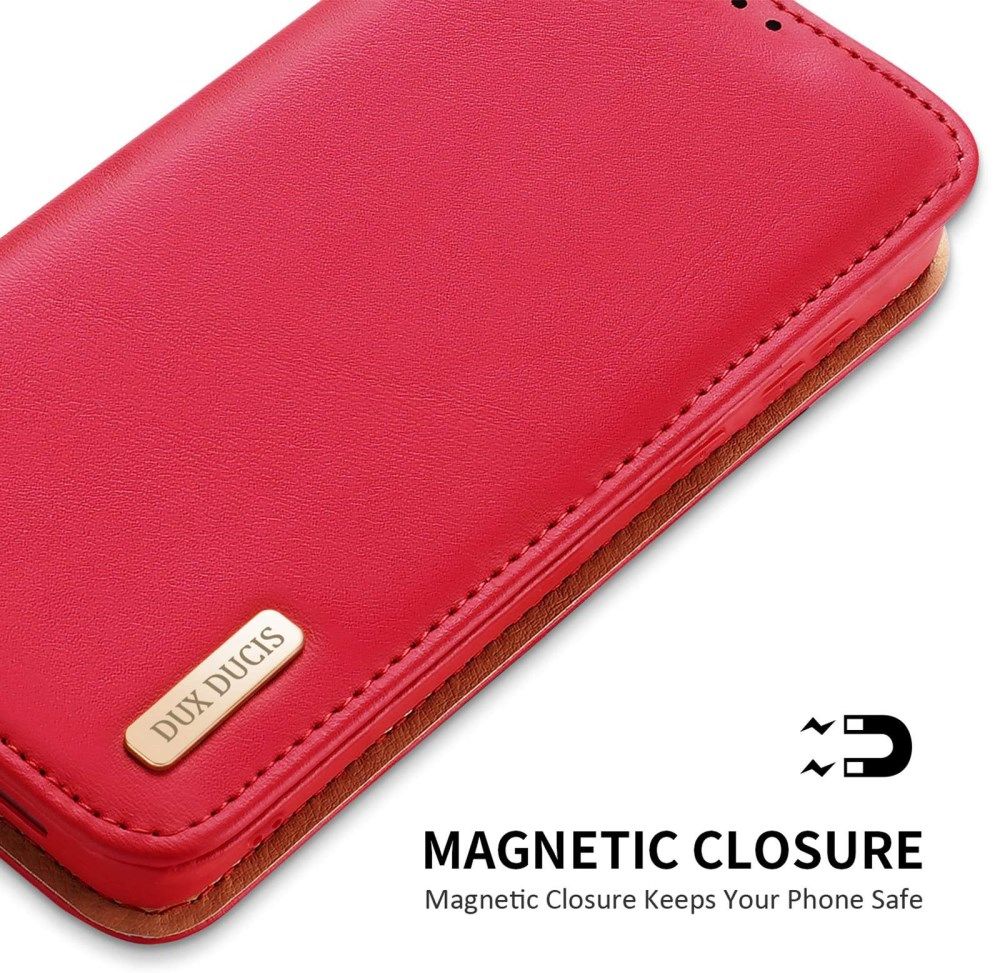 Dux Ducis Hivo Samsung Galaxy S23 Plus Hoesje RFID Book Case Rood afbeelding 5