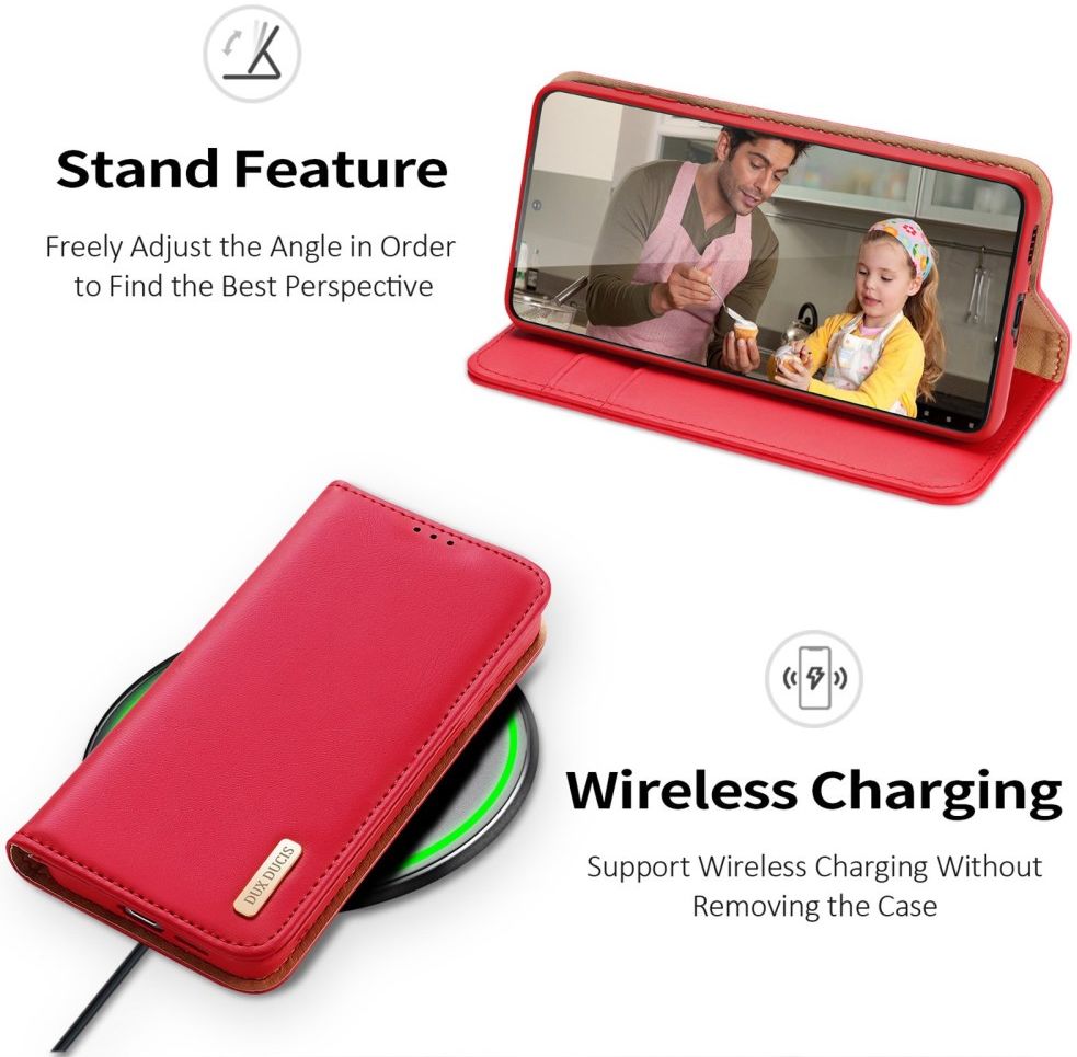 Dux Ducis Hivo Samsung Galaxy S23 Plus Hoesje RFID Book Case Rood afbeelding 6