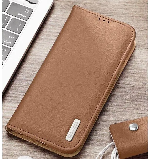 Dux Ducis Hivo Samsung Galaxy S23 Ultra Hoesje RFID Book Case Bruin afbeelding 7