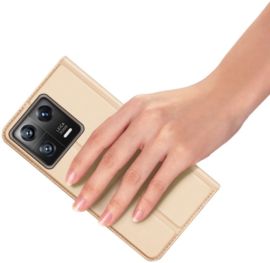 Dux Ducis Skin Pro Xiaomi 13 Hoesje Portemonnee Book Case Goud afbeelding 11