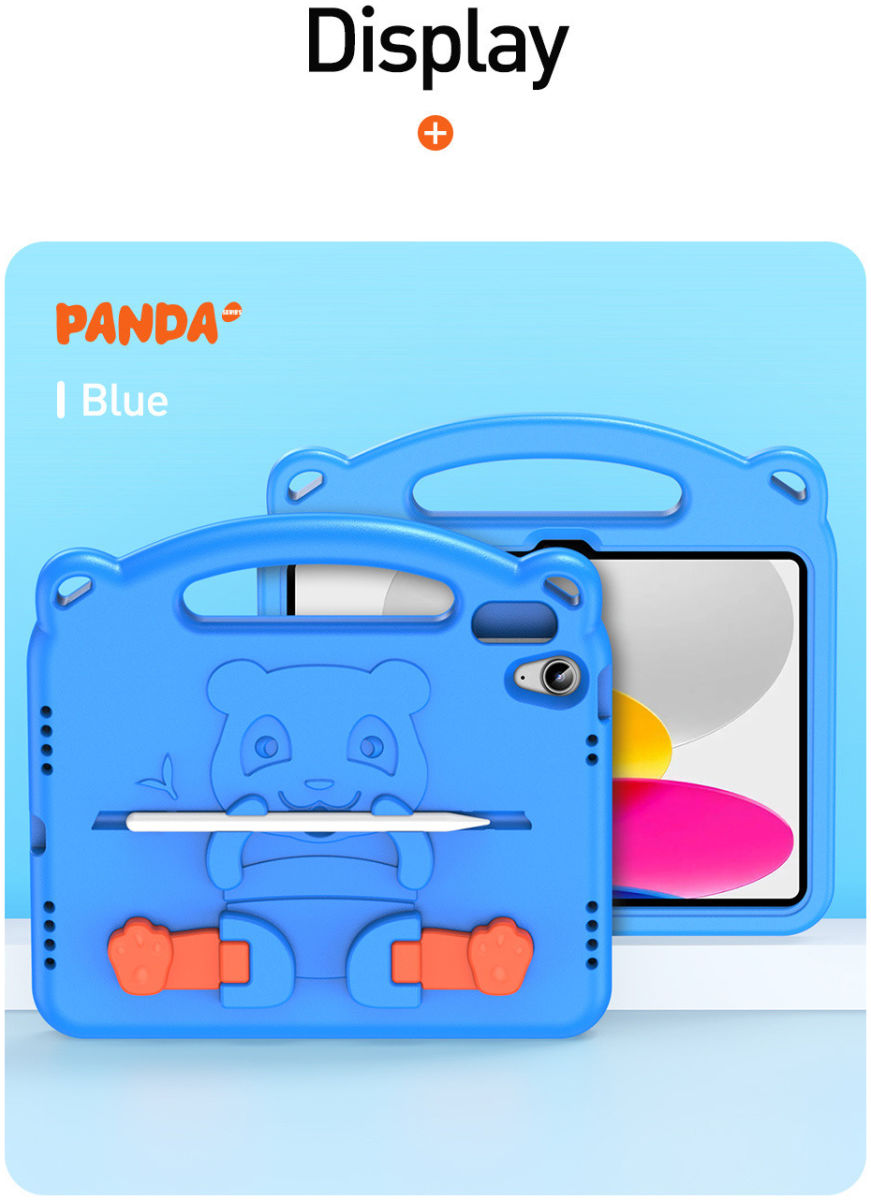 Dux Ducis Panda Apple iPad 11 (2025) / 10.9 (2022) Kinder Tablethoes Blauw afbeelding 15